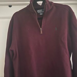 Mens 3/4 zip Polo sweater